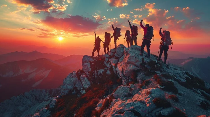 mountain-victory-celebrations-stockcake